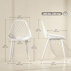 HOMCOM Plastic Dining Chairs with Hollow Back for Kitchen - White - Set of 4-Anti-slip foot pads protect your floors from scratches