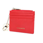 Champs Iconic Keychain Cardholder - Red-RFID protective Lining