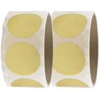 JAM Paper Round Circle Label Wafer Seals with Serrated Edges, 1 1/2, Gold, 2 packs of 100 (2263770g)-Gold