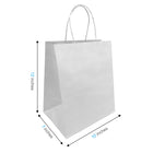 Reliabag - Sac En Papier Avec poignees Torsadees, Blanc, 10" X 7" X 12 po, Paquet De 250-Poignees renforcees en ficelle torsadee