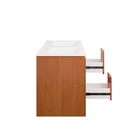 Modway Scenic 48" Double Wall-Mount Bathroom Vanity - Cherry/White-Assembly Required