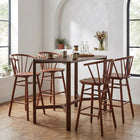 Zuo Stenger Barstool - Walnut - Set of 2-Assembly required