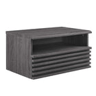 Modway Render Wall-Mount Nightstand - Charcoal-Mid-Century Bedside Table