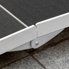 HOMCOM - Rampe pour fauteuil roulant 8 pi avec revêtement antidérapant pour mobilité en scooter - noir-Garde-corps de 1,4 po (3,5 cm) de hauteur empêchant le fauteuil roulant de glisser sur la rampe 
