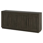 Hudson&Canal Tillman 68" Rectangular Buffet Table - Alder Brown-The top has a weight capacity of 75 lb, inside storage area can hold 20 lbs on each shelf