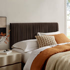 Modway Eloise Stain-Resistant Performance Velvet Queen Headboard - Chocolate Brown-Stain-Resistant Performance Velvet