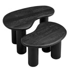 Modway Hackney Mango Wood Nesting Coffee Table Set - Black - Set of 2-8