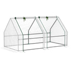 Outsunny 6' x 3' x 3' Portable Tunnel Greenhouse with Large Zipper Doors & Water/UV PE Cover - White- With high quality steel tube and PE cover    
 