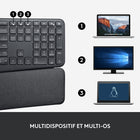 Logitech ERGO K860 Clavier Ergonomique Sans Fil - En Deux Parties-Récepteur USB : Windows 10, 11 ou version ultérieure, macOS