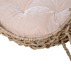 PawHut - Maison pour chat en rotin, lit pour animal surélevé pour chats d’intérieur - bois naturel-Couleur : Bois naturel 