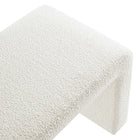 Modway Simba Boucle Fabric Waterfall Long Bench - Ivory-8