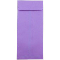 JAM Paper #12 Policy Envelopes, 4.75 x 11, Brite Hue Violet Purple Recycled, 100 Pack (4156910g)-Violet