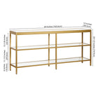 Hudson&Canal Alexis 64"W Console Table - Brass-9