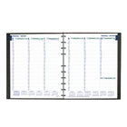 Blueline - 2026 Agenda hebdomadaire MiracleBind CoilPro avec pages de notes rechargeables - 11 po x 9-1/16 po - Noir - Bilingue-Reliure spirale double avec couverture rigide d'aspect lézard