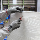 SHOWA - Gant S-TEX lisse en polyuréthane A5 résistant aux coupures - Doublure tricotée en HPPE/acier inoxydable - Gris - Taille L-Forme de main conçue de manière ergonomique qui reproduit la courbure naturelle de la main