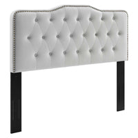 Modway Sophia Tufted Performance Velvet King/California King Headboard - Light Grey-Tufted King/California King Headboard