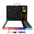 Art 101 Ultimate Scratch Art Combo Kit - 41 Pieces Set-Includes one 10 inch by 10 inch cotton canvas with a design and all of the tools and instructions to create a do-it-yourself scratch art project