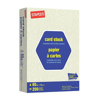 Staples Card Stock - 8-1/2" x 11" - 65 lb - Beige Parchment Pattern - 250 Sheets-Heavy card stock ideal for colour coding, scrapbooking, posters, presentations and more