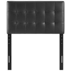 Modway Lily Upholstered Vinyl Twin Headboard - Black-Smooth vinyl upholstering