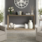 Hudson&Canal Osmond 55"W Console Table - Antiqued Grey Oak-Features easy assembly