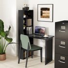 HOMCOM 38.6" Fold-out Convertible Computer Desk - Black-Assembly required