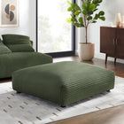 Modway Solace Modular Corduroy Upholstered Ottoman - Fern-Dense Foam Padding
