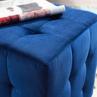 Modway Contour Tufted Cube Performance Velvet Ottoman - Navy-Durable Stain-Resistant Fabric