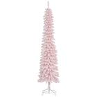 HOMCOM 7' Artificial Christmas Tree with Realistic Branches - Pink-Lush with tips that provide a healthy, natural look 