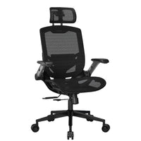 COUGAR Speeder One Mesh Reclining & Tilting Chair - Black-Motor Racing-Inspired Design: Sleek, dynamic design inspired by supercar architecture with a Y-frame that creates a 3-point backrest for strength and style