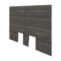 Nexera - Tête de Lit double James En Chêne Gris-Esthétique moderne : rehaussez le décor de votre chambre avec une tête de lit moderne aux lignes épurées et au design minimaliste