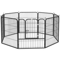 PawHut Heavy Duty 8-Panel Dog Playpen with Door for Medium Dogs - 31.5" H-An excellent romping ground and can also work as a partition