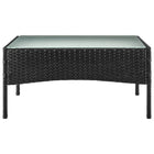 Manhattan Comfort Imperia Modern Patio 4-Person Conversation 4-Piece Set with Coffee Table - Black/Cream-30 Day Limited Manufacturer's Warranty