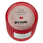 Gry Mattr - Chandelle en verre - 10 oz - Rose hivernale-Récipient en verre nervuré ajoutant une touche de texture
