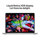 Apple MacBook Pro 14" - M5 Max - 18-core CPU - 2 TB SSD - 36 GB Memory - Silver-Brilliant Pro Display - The 14.2-inch Liquid Retina XDR display features 1600 nits peak brightness, up to 1000 nits sustained brightness and 1,000,000:1 contrast