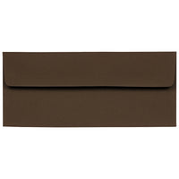 JAM Paper Enveloppes format livret en papier recyclé avec fermeture gommée, 4 1/8 x 9 1/2 po, brun chocolat, 1000/paquet-Brun chocolat