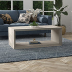 Hudson&Canal Osmond 48"W Rectangular Coffee Table - Alder White-Features easy assembly