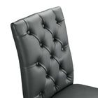 Modway Duchess Vinyl Dining Chair - Grey - 2 Pack-10