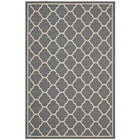 Modway - Avena Treillis en quadrifolie marocain intérieurs et extérieurs Tapis 9 pi l x 12 pi L - Gris et beige-Tapis marocain à treillis en quatrefeuille