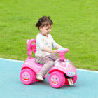 Qaba Toddlers Push Car with Music, Lighting - Pink-Removable backrest adapts as your child grows 