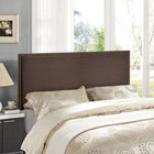 Modway Region Nailhead Upholstered Queen Headboard - Dark Brown-Fine linen upholstering