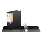 Reliure QuickFit robuste, 4 po, anneaux en D, noir, paquet de 4-Anneau en D, 3 anneaux, non verrouillable