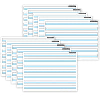 Ashley Productions Smart Poly PosterMat Pals Space Savers - 13" x 9-1/2" - 3/4" Handwriting Highlighted Blue - 10 Pack-It's a poster, it's a placemat, it's both! Great smaller size for easy use in the classroom, home, office, or on the go!