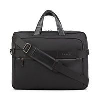 Bugatti Blake Business Briefcase for Laptops up to 15.6" - Black-Made of resistant polyester with synthetic leather trims