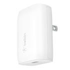 Belkin 30W USB-C PD 3.0 Fast Wall Charger-FAST CHARGING TECHNOLOGY: This 30W USB-C Wall Charger fast charges an iPhone 14 Pro from 0-50% in 24 minutes, or a Galaxy S22 Ultra in 21 minutes. It uses Programmable Power Supply (PPS) technology to dynamically adjust the output voltage by device