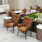 Homy Casa - Chaises d'accueil pour bureau - Tissu en suède brun-Dimensions de l'article : 61 cm L x 72 cm P x 88 cm H, capacité de 250 lb.