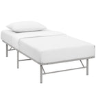 Modway Horizon Stainless Steel Twin Bed Frame - Grey-Modern Platform Bed Frame