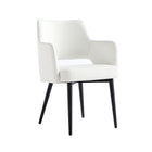 Manhattan Comfort Tremont 22.8" Modern Leatherette Upholstered Dining Arm Chair - White-Weight Capacity: 275 lb. Each