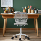 Homy Casa Grey Fabric Swivel Desk Chair-9