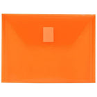 JAM Paper Plastic Envelopes with VELCRO Brand Closure, Index Booklet, 5.5 x 7.5, Orange Poly, 24 Pack (920V0org)-Size: 9.5" x 13.13"