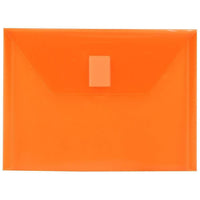 JAM Paper Plastic Envelopes with VELCRO Brand Closure, Index Booklet, 5.5 x 7.5, Orange Poly, 24 Pack (920V0org)-Size: 9.5" x 13.13"